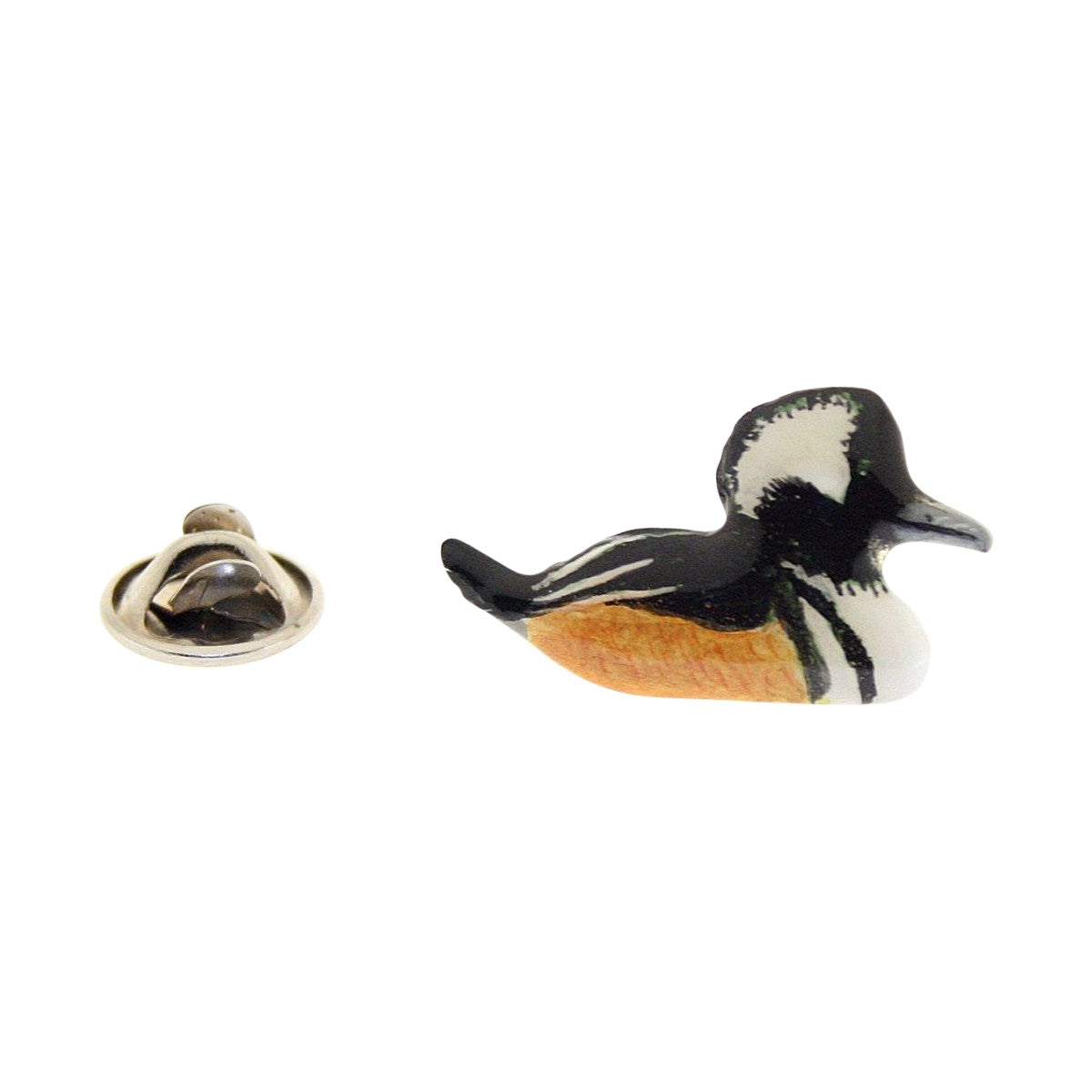 Hooded Merganser Pin ~ Hand Painted ~ Lapel Pin ~ Hand Painted Lapel Pin ~ Sarah's Treats & Treasures